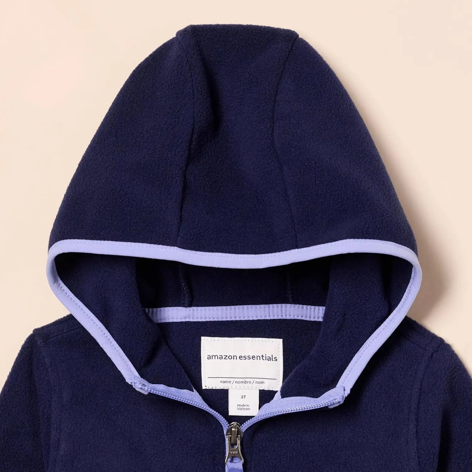 Amazon Essentials Girls and Toddlers' Polar Fleece Full-Zip Hooded Lightweight Jacket