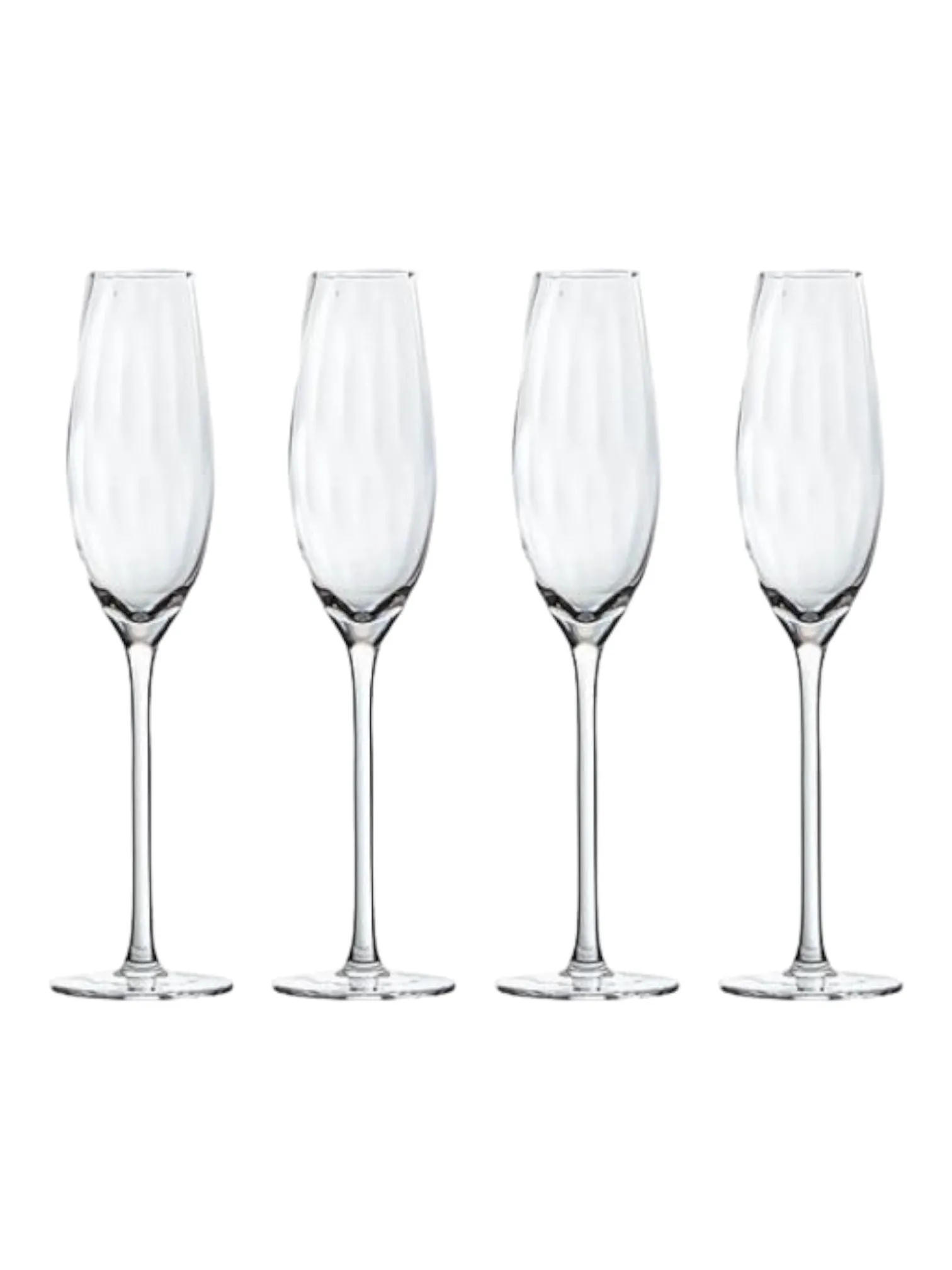 Artisan Street - Ripple Effect Champagne Glasses - Set of Four