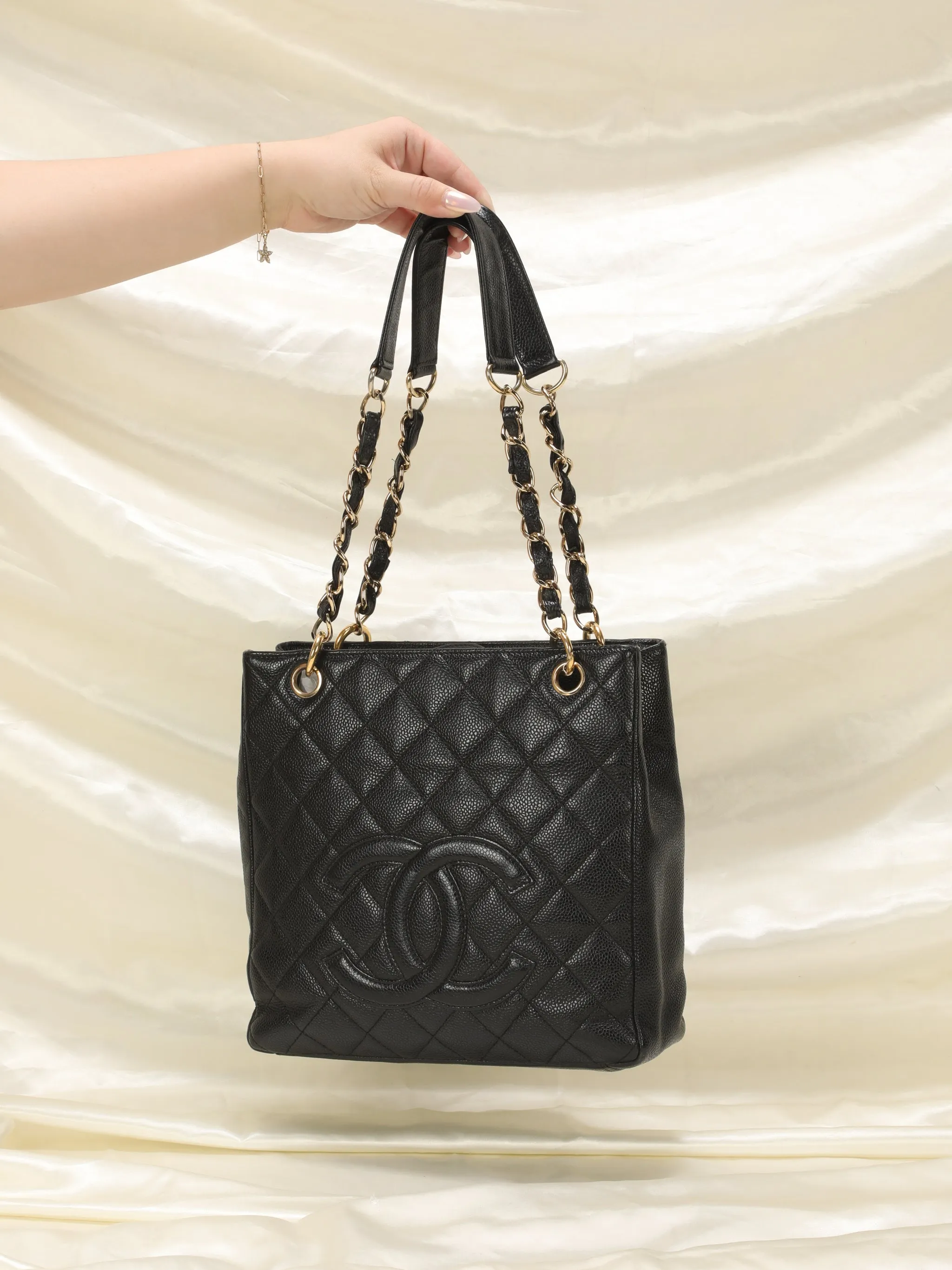 CL Timeless Caviar Small Bucket Tote