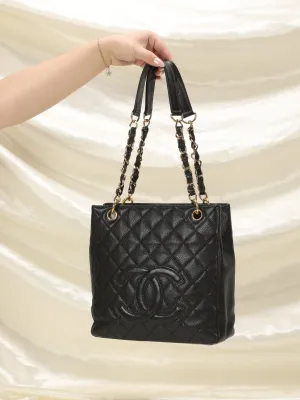 CL Timeless Caviar Small Bucket Tote