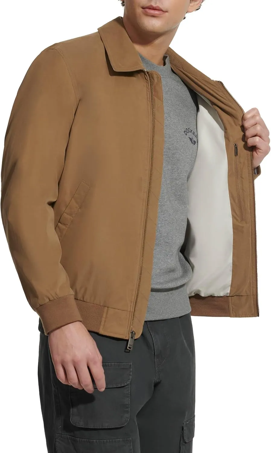 Dockers Men's Micro Twill Golf Bomber Jacket (Standard and Big & Tall)
