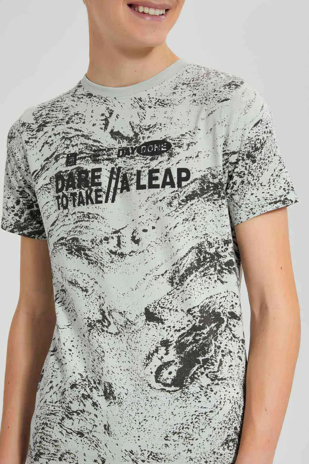 Grey And White Marble T-Shirt