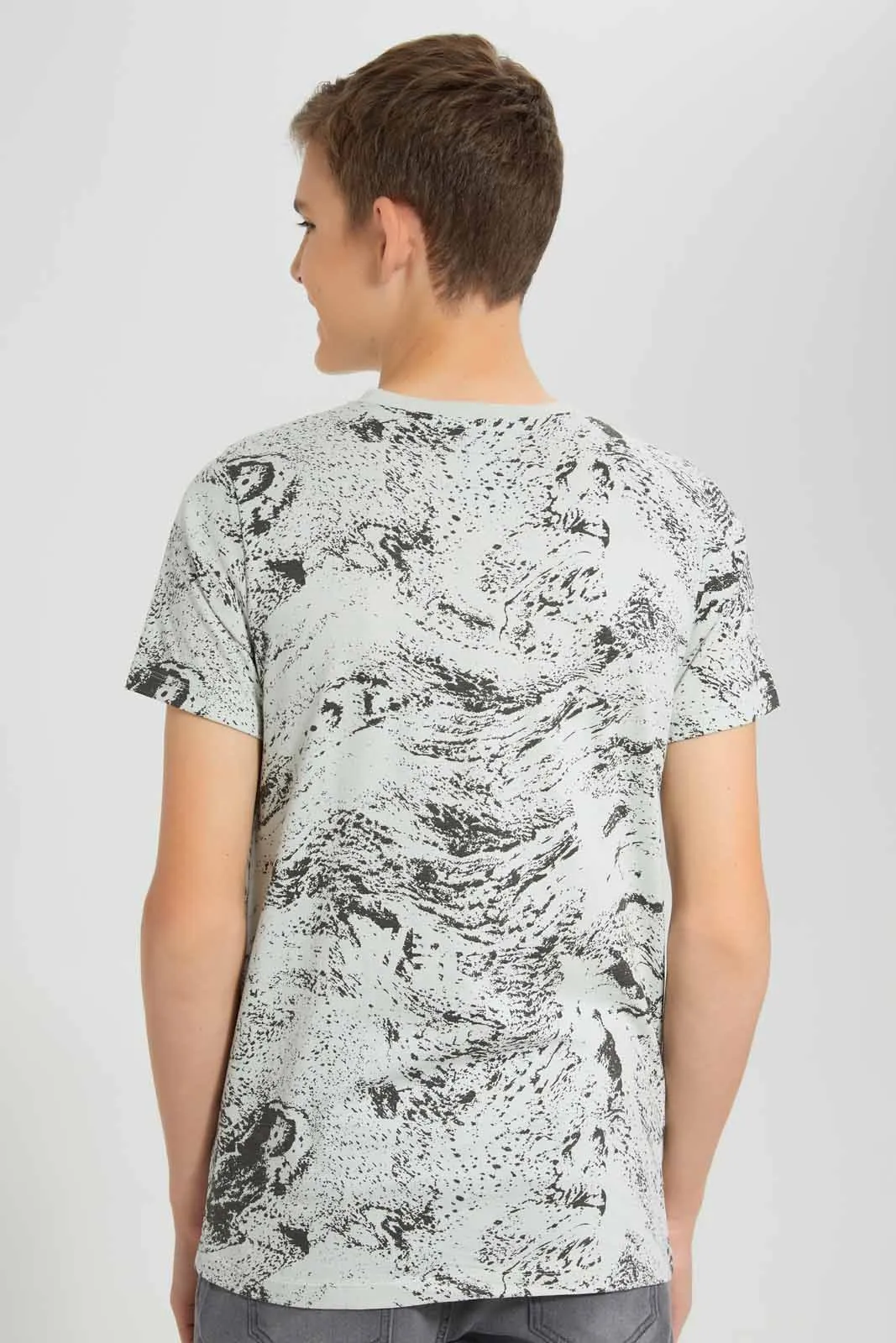 Grey And White Marble T-Shirt