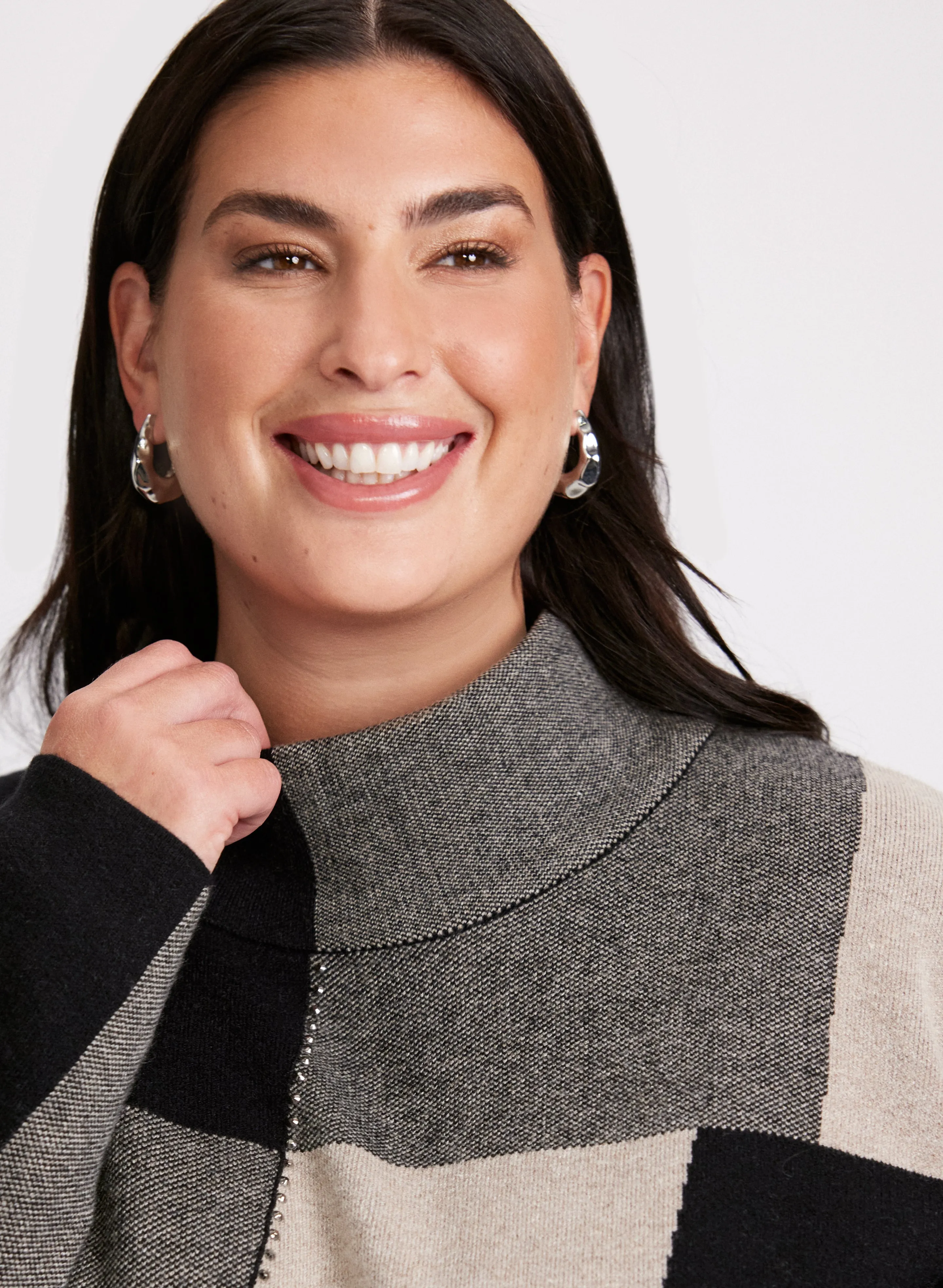 Joseph Ribkoff - Mock Neck Colour Block Sweater