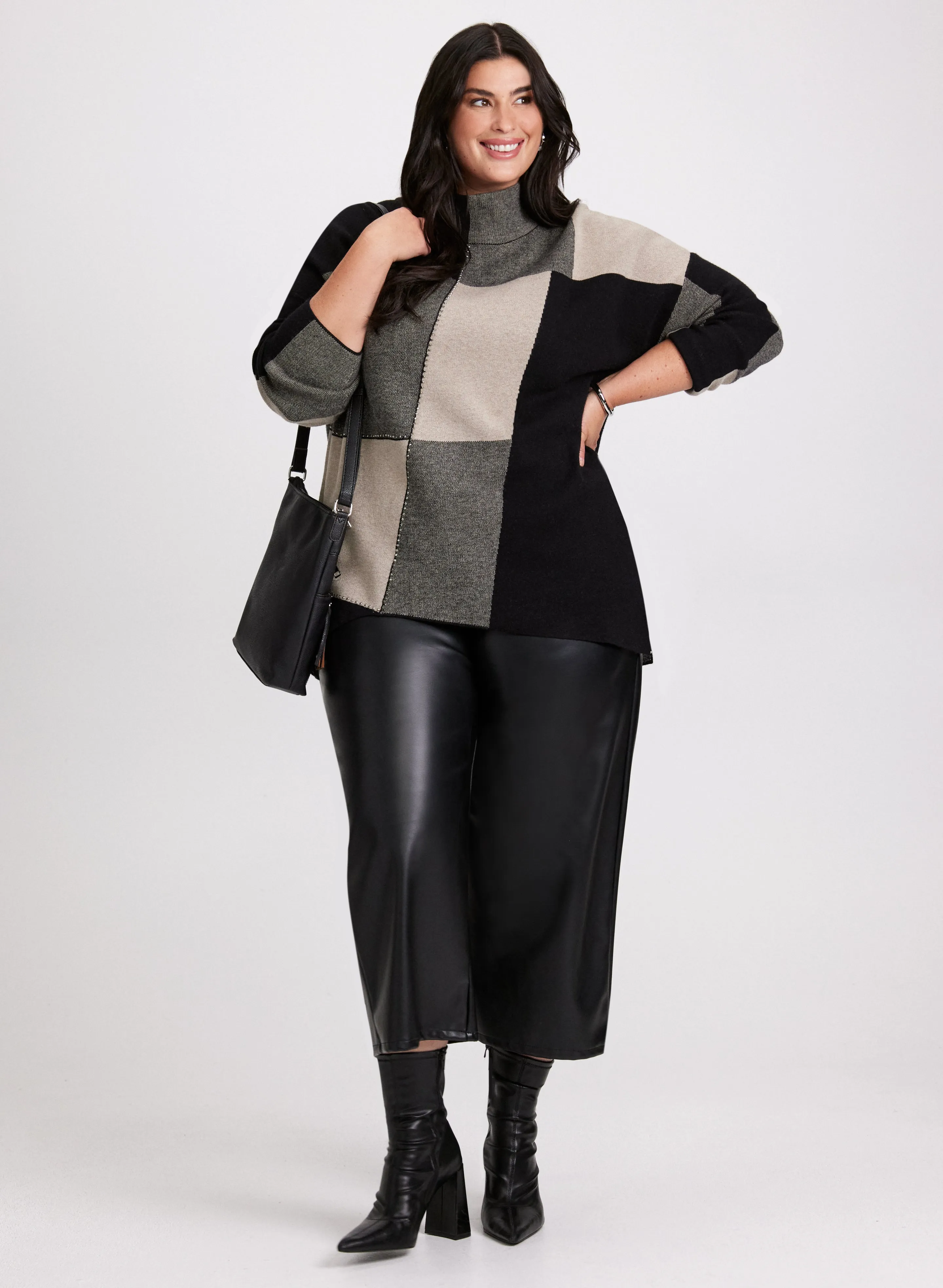 Joseph Ribkoff - Mock Neck Colour Block Sweater