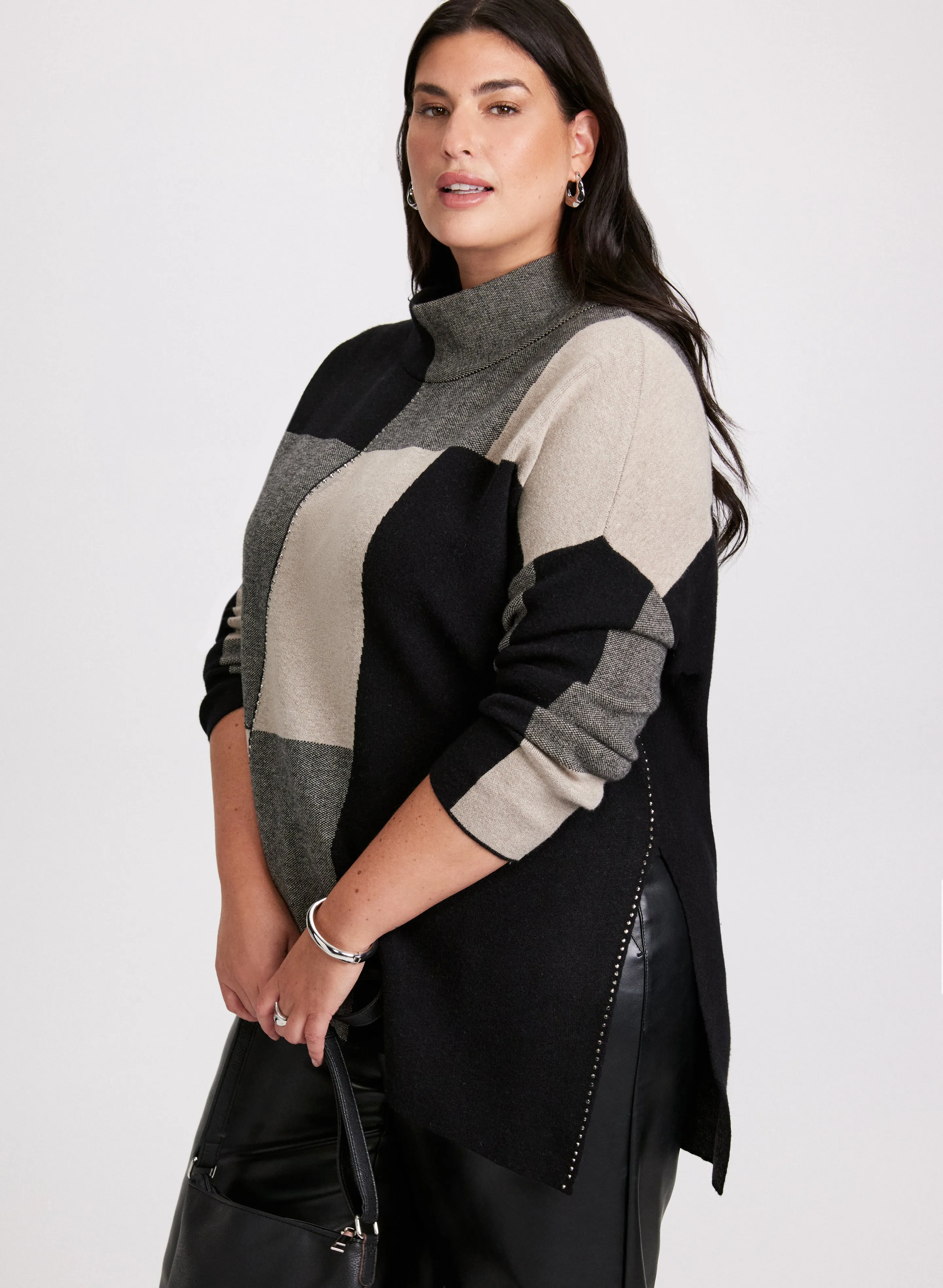Joseph Ribkoff - Mock Neck Colour Block Sweater