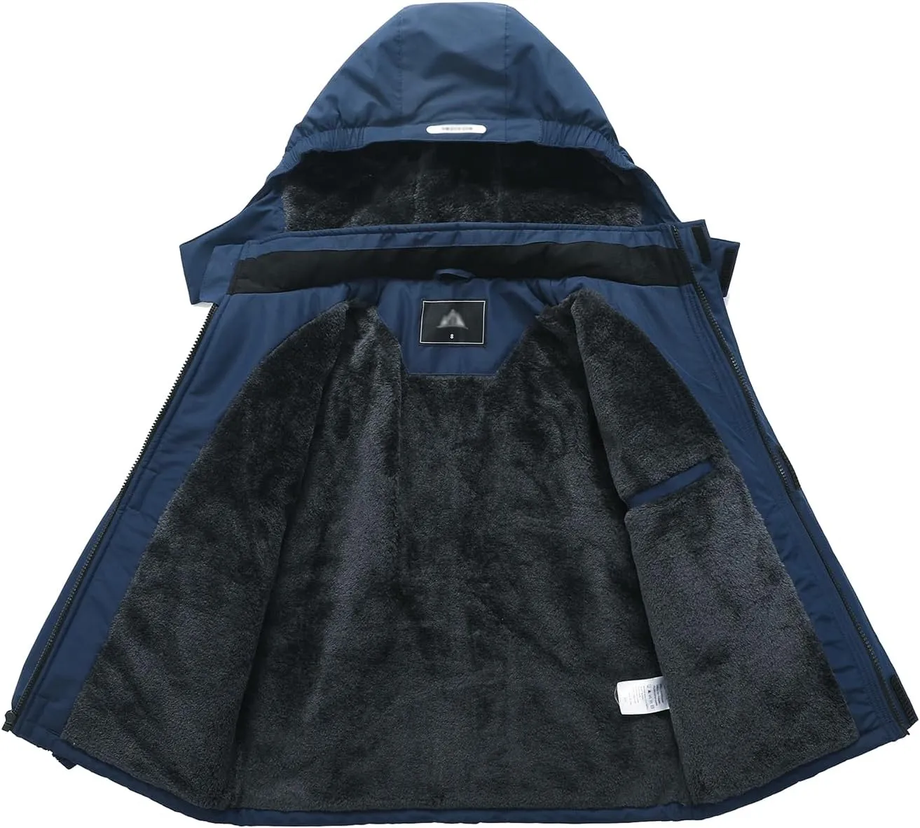 Kid's Ski Jacket Waterproof Winter Coat Boy's and Girl's Fleece Snowboarding Jackets with Detachable Hood