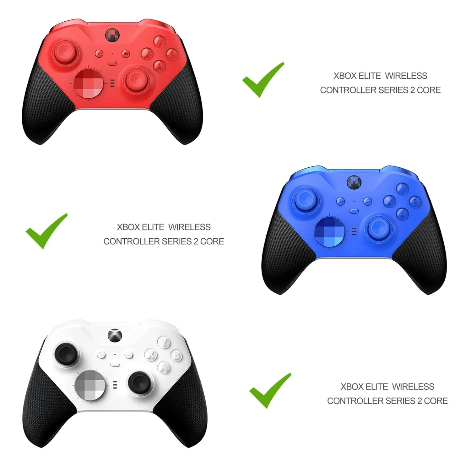 OEM Front and Back Housing Shell Replacement Kit for Xbox Elite Series 2 Controller - Includes Faceplate, Grip Cover, and Repair Tools (Black)