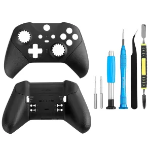 OEM Front and Back Housing Shell Replacement Kit for Xbox Elite Series 2 Controller - Includes Faceplate, Grip Cover, and Repair Tools (Black)