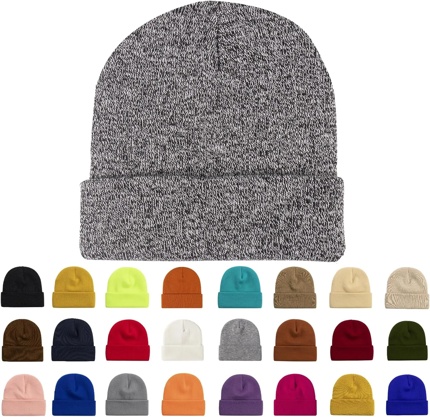 Ruqizhi Beanie Hats for Men Women Slouchy Beanie Hats Winter Knit Cuffed Beanie Soft Hat