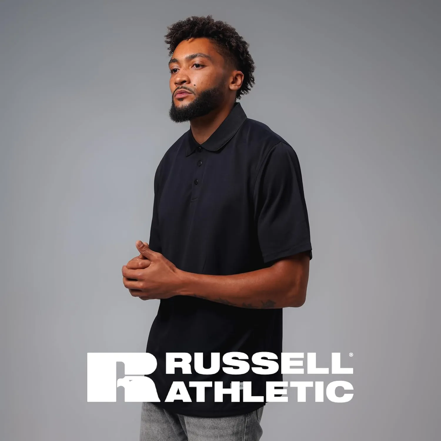 Russell Athletics Men's Dri-Power Performance Polo - Premium Dri-Fit Shirt, Perfect for Golf, Tennis & Athletic Activities