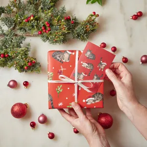 Santa Cat Wrapping Sheets Set of 3