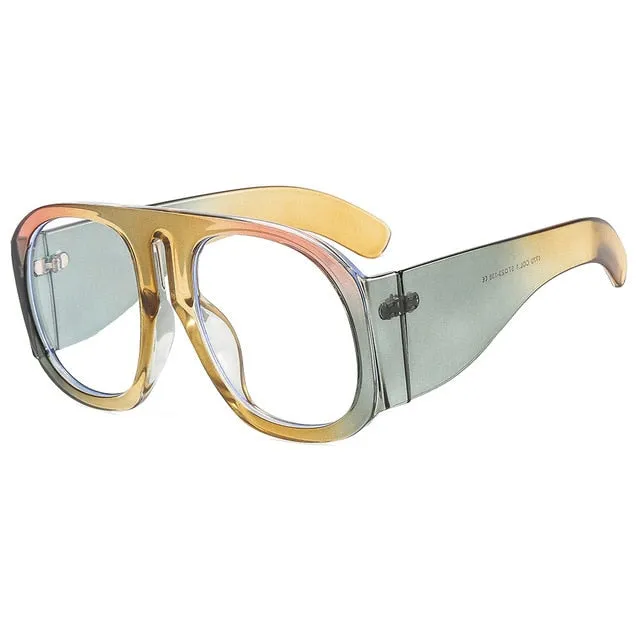 Trendy Vintage Oversize Round Glasses